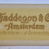 [ADDRESS CARD, FADDEGON] Adreskaart (4 p.) van drukkerij Faddegon & Co. te Amsterdam, Rotterdam, 's-Gravenhage; eerste helft 20ste eeuw.