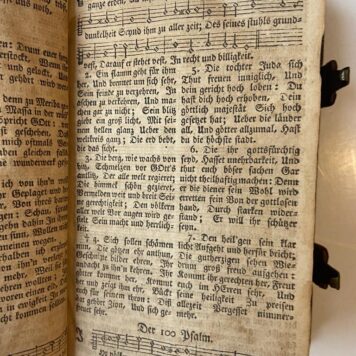 [Mennonite Music book] Die kleine geistliche Harfe der Kinder Zions oder auserlesene geistreiche Gesange. Germantaun (USA, Pennsylvania), M. Billmeyer, 1803.