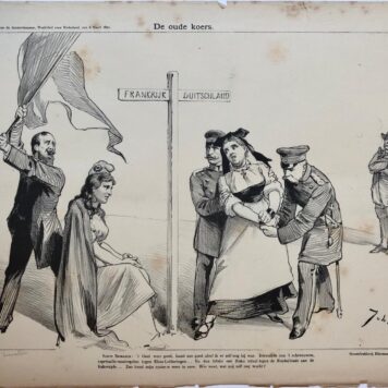 [Original lithograph/lithografie by Johan Braakensiek] De oude koers, 8 Maart 1891, 1 pp.