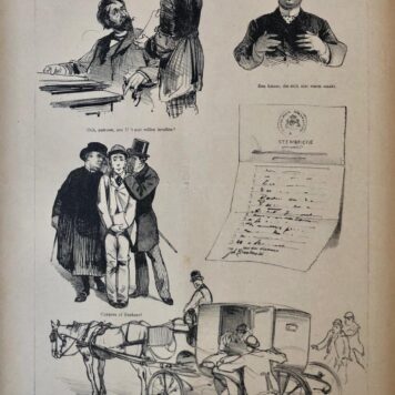 [Original lithograph/lithografie by Johan Braakensiek] Uit den verkiezingstijd, 26 Juli 1891, 1 pp.