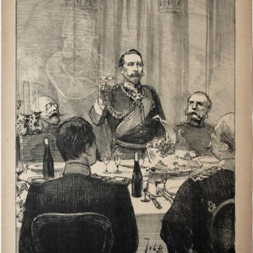 [Original lithograph/lithografie by Johan Braakensiek] Vorstelijke waardering, 20 September 1891, 1 pp.