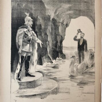 [Original lithograph/lithografie by Johan Braakensiek] Na de opheffing van den pasdwang, 4 October 1891, 1 pp.