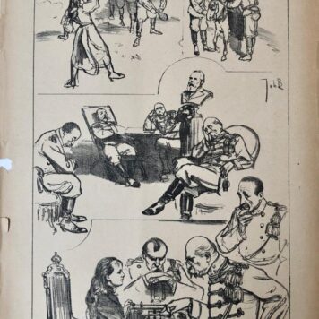 [Original lithograph/lithografie by Johan Braakensiek] Een anachronisme, 11 October 1891, 1 pp.