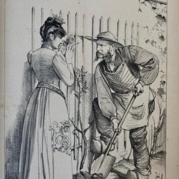 [Original lithograph/lithografie by Johan Braakensiek] De Verkiezing te Arnhem, 27 Juli 1890, 1 pp.