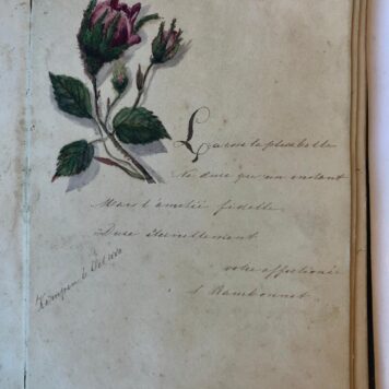 [ALBUM OF VERSES, POESIEALBUM, KAMPEN, GRITTERS DOUBLET] Poeziealbum van Ida N.N., te Kampen, 1880-1885, 1 deel.