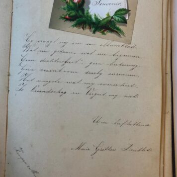 [ALBUM OF VERSES, POESIEALBUM, KAMPEN, GRITTERS DOUBLET] Poeziealbum van Ida N.N., te Kampen, 1880-1885, 1 deel.