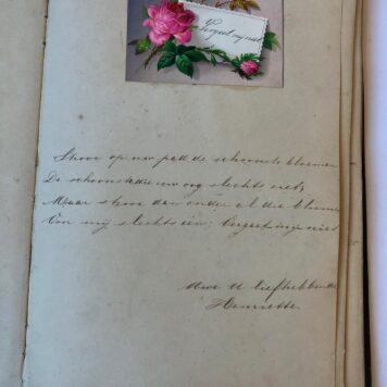 [ALBUM OF VERSES, POESIEALBUM, KAMPEN, GRITTERS DOUBLET] Poeziealbum van Ida N.N., te Kampen, 1880-1885, 1 deel.