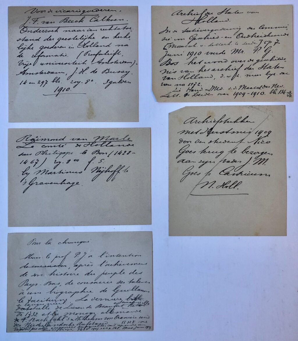 [MANUSCRIPT, KRÄMER, GOOSSENS] Brief van de historicus P.J.L. Krämer aan dr. J.H.W. Goossens te Rolduc, d.d. Breda 1910, betreffende een uitgave van de posten die in de 16de eeuw ter collatie van de stadhouder stonden. 3 p.