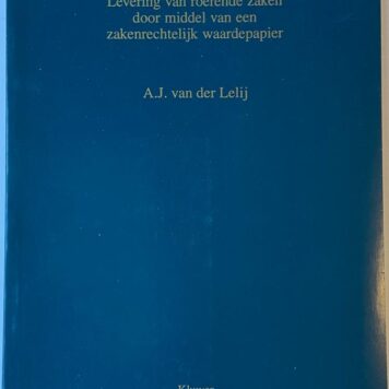 [Dissertation] Levering van roerende zaken door middel van een zakenrechtelijk waardepapier, Kluwer 1996, 165 pp.