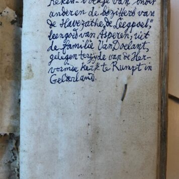 [MANUSCRIPT, RUMPT, GELLICUM, FRANCKEN, VAN DOELANT, BELASTINGEN] Register waarin Peter Francken zijn belastingbetalingen liet kwiteren door de verschillende ontvangers van deze belastingen, 1683-1703. 8(, perkamenten omslag.