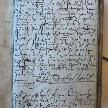 [MANUSCRIPT, RUMPT, GELLICUM, FRANCKEN, VAN DOELANT, BELASTINGEN] Register waarin Peter Francken zijn belastingbetalingen liet kwiteren door de verschillende ontvangers van deze belastingen, 1683-1703. 8(, perkamenten omslag.