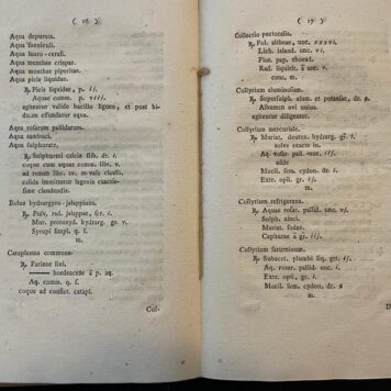 [Pharmacopoeias, Apothekersboek, The Hague, Den Haag 1824]Pharmacopoea pauperum hagana, Extract uit het register der Notulen van Burgemeesteren de Stad ’s Gravenhage, Maandag den 12 Januarij 1824, Gedrukt bij Geb. Giunta d’Albani, Den Haag, 32 pp.