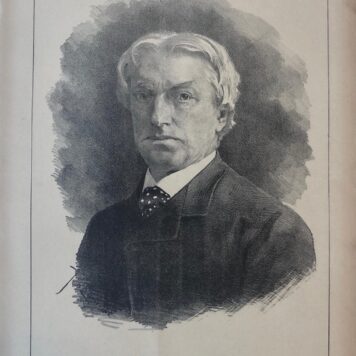 [Original lithograph/lithografie by Johan Braakensiek] Mr. Carel Vosmaer, 24 Juni 1888, 1 pp.