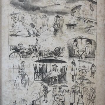 [Original lithograph/lithografie by Johan Braakensiek] Zomer-vermaken 1888, 9 September 1888, 1 pp.