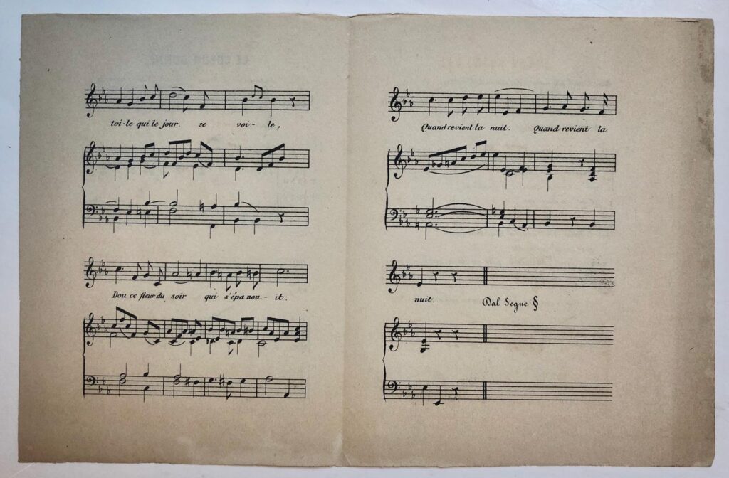 Ondraaglijk lint juni HASSELT, VAN; VIOTTA Gedrukt muziekschrift `Le Coeur donné', tekst André  van Hasselt, muziek J.J. Viotta. 8(: 4 p., ca. 1850.
