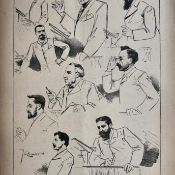 [Original lithograph/lithografie by Johan Braakensiek] In Burgerpligt, 22 Januari 1888, 1 pp.