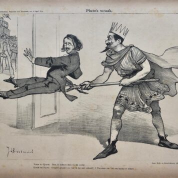 [Original lithograph/lithografie by Johan Braakensiek] Pluto's wraak, 16 April 1893, 1 pp.