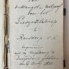 [MANUSCRIPT, RANSDORP, LEESGEZELSCHAP, KNIPSCHEER] Notitieboekje met op het titelblad: `Aantekening van ontvangst en uitgaaf voor het leesgezelschap te Ransdorp c.a., beginnende met de vergadering te Durgerdam, gehouden den 6 juli 1842, door H. Knipscheer, directeur'. Op de volgende bladzijden enkele uitgaven uit 1842, verder is het boekje gevuld met gedichten; het laatste ondertekend J.K[nipscheer?]. In totaal 56 p., 16(, manuscript.