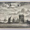 Original copperengraving/Antique print/prent/Originele kopergravure: 't Huys Zee-Burg. ca 1726.