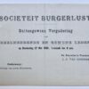 [Printed publication, Nijmegen, 1880] Convocatie van de secretaris van de Societeit Burgerlust, J.A. van Genderen, voor een vergadering op 27 mei 1880, gedrukt, 8° oblong, 1 p.