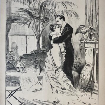 [Original lithograph/lithografie by Johan Braakensiek] De Wethouder Treub na zijn benoeming tot Professor, 28 Juni 1896, 1 pp.