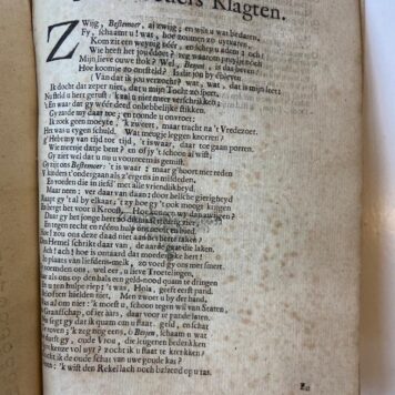 [Rare pamphlet(s), 1650] 't Vragende Amsterdam, aan de Vereenigde Provintien, gedrukt inde Vraag-stadt, Die met recht heet de Klaag-stadt (= Amsterdam), 1650. Blad A2: Olipodrigo ofte mengelmoes, gedrukt in 't vrye wout, daar men veel d'Heren hout 1650.