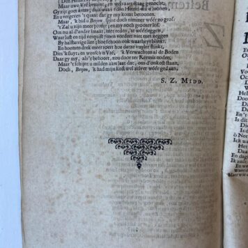 [Rare pamphlet(s), 1650] 't Vragende Amsterdam, aan de Vereenigde Provintien, gedrukt inde Vraag-stadt, Die met recht heet de Klaag-stadt (= Amsterdam), 1650. Blad A2: Olipodrigo ofte mengelmoes, gedrukt in 't vrye wout, daar men veel d'Heren hout 1650.