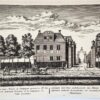 Original etching/Antique print/originele ets: Oost-Rust, Maison de Campagne apartent a Mr. Arnout Schuit, Directeur de la Compagnie des Indes Orientales/Hofstede Oost-Rust, toebehoorende den Heer Arnout Schuit, bewindhebber der Oostindische Maatschappy.