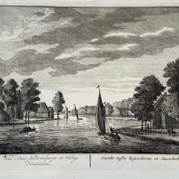 Original etching/Antique print/originele ets: Veue d' Entre Kostverlooren et Village d' Ouwerkerk/Gezicht tussen Kostverloren en Ouwerkerk.