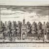 Original etching/Antique print/originele ets: De Catoen drukkerymet het Torentje van den Heer van Ommeren genaamd buyten Druk/l' Impremerie de Coton avec le Pavillon du Sieur van Ommeren, Appellez Buyten Druk.