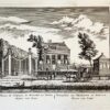 Original etching/Antique print/originele ets: Maison de Campagne de Madame La Veuve Maria van Loon/Buitenplaats van Mevrouwe de Weduwe Maria van Loon.