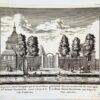 Original etching/Antique print/originele ets: Hoogermeer, Maison de Campagne apartent au tres illustre Mr. Gillis Valkenier, ancien Echerin de la ville d' Amsterdam/De Hofstede Hogermeer, toebehoorende den Edelen Agtbaren Heer Gillis Valkenier, oud Schepen der Stad Amsterdam.
