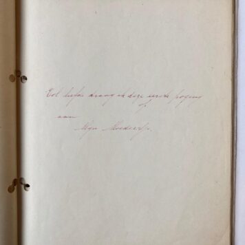 [MANUSCRIPT, 1930] HAAN, ELISABETH J. DE -- Manuscript van een toneelstuk 'Vaders Verzen' door Elisabeth J. de Haan. 4°, 94 pag. w. s. ca. 1930. Gebonden in kartonnen omslag.