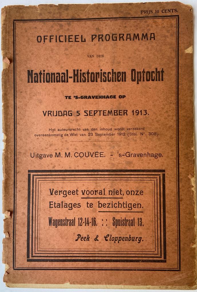 [History The Hague, Historische optocht 1913] Circa 60 postcards on the Historic Parade in The Hague (Historische optocht in Den Haag), N.M. Couvée, 's-Gravenhage, 1913.