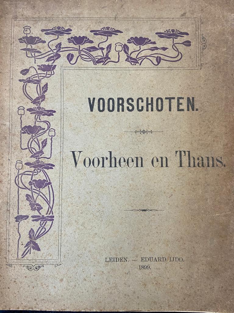 Voorschoten : voorheen en thans, Leiden - Eduard IJdo 1899, 110 pp. Illustrated.