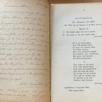 Memorandum V (1876-1908), VI (1876-1908), VII (1907-1910); Ambtelyk testament (1863-1903). 4 banden in groen linnen met o.a. deze teksten op het voorplat.