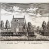 Original etching and engraving/Antique print/originele ets en gravure: Waslust, maison de campagne Sur le Ring floot apartent. a Mr. Barent Coman/De Hofstede Waslust, aan de Ring sloot, toe behoorende den Heer Barent Coman.