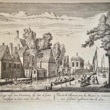 Original etching and engraving/Antique Pint/Ets en gravure: Gezigt van den Overtoom, 1730.