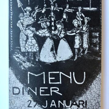 [MENU, STUDENTS, LEIDEN, VVSL, 1940] Menu van diner van 8e- lustrum , 1940 van de Vereniging van Vrouwelijke Studenten te Leiden, geill., gedrukt.