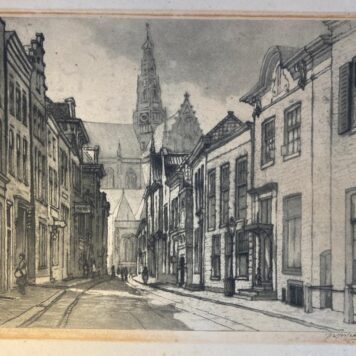 [Modern etching and aquatint] "Sint Jansstraat Haarlem".