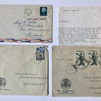 [Letters, Teerenstra, Walta] 13 brieven van Monseigneur Jac. Teerenstra aan Jan Walta, dd. Doumé 1951-1960 getypt.