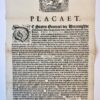 [Pamphlet 1631, Meijerij, VERBOD RK KERKDIENSTEN] Placaat van de Staten Generaal, dd. ‘s Gravenhage 13-5-1631 met verbod voor de pastoors van de dorpen in de Meijerije om kerkelijke diensten te verrichten binnen klooster of parochiekerken of kapellen in de Meijerij. Gedrukt, 1 blad, plano.