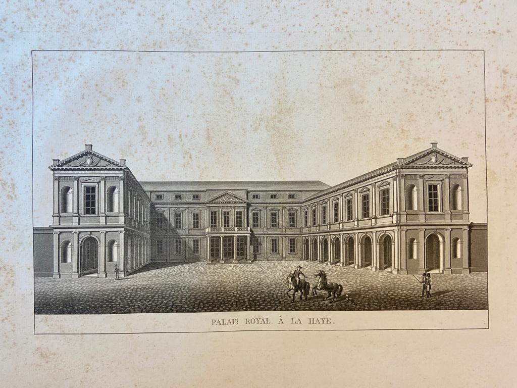 [Antique print, etching, ets, aquatint, The Hague] Palais Royal à La Haye (Paleis Noordeinde in Den Haag), 1 p., published in 1827.