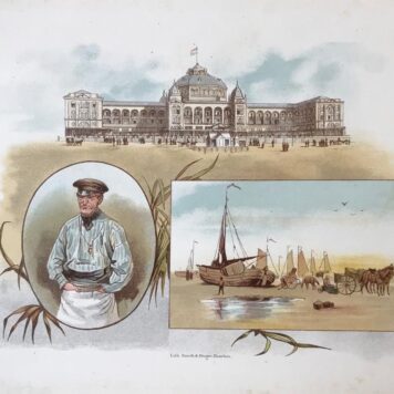 [History Scheveningen, The Hague 1890] La plage de Schéveningue, Dessins de La Haye. M.M. Couvee, [ca. 1890].