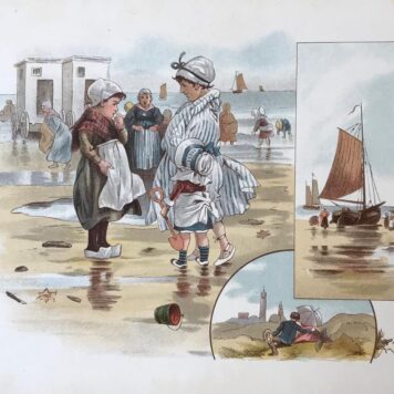 [History Scheveningen, The Hague 1890] La plage de Schéveningue, Dessins de La Haye. M.M. Couvee, [ca. 1890].