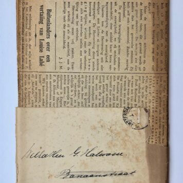 [Newspaper articles, BÄR VON HEMMERSWEIL] Vier krantenartikelen ‘Rust een weinig’ uit Het Vaderland van 1926-1927, ondertekenen J.J.M. Volgens aantekening geschreven door Bär von Hemmersweil.