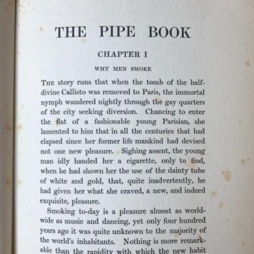 [Tabacco, pipes] The pipe book. London, 1924, 262 pp.