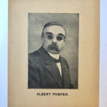 [Music, brochure] Brochure voor een ‘Pomper-avond’, met portret van Albert Pomper, gedrukt, 2 pag.