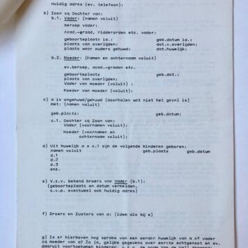 [Printed letters] Twee brieven van J.H. van de Wall betr. de familie Van de Wall, 1980 en 1981. Getypt en gestencild.