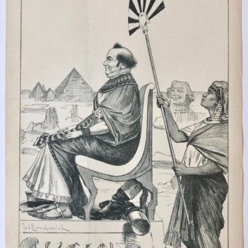 [Original lithograph/lithografie by Johan Braakensiek] Engeland en Egypte, 20 November 1898, 1 pp.